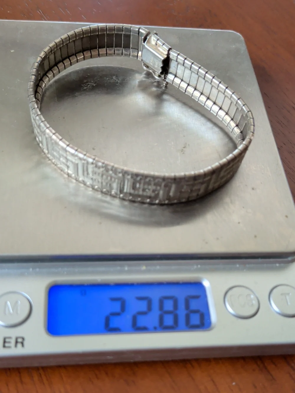 Sterling Silver Greek Key Design Bracelet 925 Italy